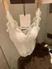 Camisola de Encaje en Capas Metwo de Alta Calidad con Almohadillas Integradas, Chaleco de Encaje Estilo Palacio