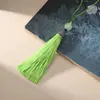 Sombrero Xizang de Plata con Cuentas y Borlas, Exquisito Sombrero Trompeta con Borlas Pequeñas, Marcapáginas Antiguo con Cuentas, Lote de Colgantes de Borla Hechos a Mano para DIY