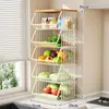 Prateleira de Armazenamento para Mesa, Aparador para Sala de Estar, Organizador em Camadas para Lanches e Copos de Água, Cesta de Armazenamento para Frutas e Vegetais de Cozinha