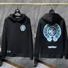 Moletom Chrome Hearts Novo 2025 Transfronteiriço com Design de Cruz, Casaco com Zíper Unissex Casual de Caimento Solto
