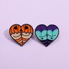 Broche Decorativo Creativo de Halloween de Dibujos Animados con Forma de Corazón Colorido, Araña, Calabaza, Fantasma, Aleación Esmaltada