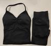 Conjunto Df de Pantalones Largos y Chaleco Más Vendidos de Amazon, Chaleco Deportivo de Cuello Halter de Nailon Mate de Alta Elasticidad Ultrafino