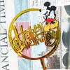 Fabricantes de cartões de bolo de acrílico com impressão colorida tridimensional transfronteiriça diretamente para decoração de bolo de aniversário, casamento, Feliz Bolo