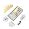 Juego de vajilla para hornear cuchillo y tenedor de acero inoxidable plato vela combinación siete en uno cuchillo y tenedor de postre de cumpleaños + logo