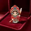 Imanes de nevera metálicos magnéticos estilo chino con trajes de la Ópera de Pekín, souvenirs culturales creativos