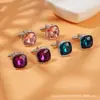 AliExpress Amazon Nuevos Gemelos Redondos de Cristal Diamantado Moda Piedra Preciosa Gemelos para Camisa