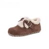 Sapatos Birkenstock de Sola Macia All-Inclusive para Mulheres 2025 Novas Botas de Neve de Veludo de Inverno Retrô Birkenstock Flats Sapatos Quentes de Algodão