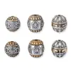 Plata Esterlina S925 Cobre Incrustado Mantra de Seis Sílabas Tibetano Patrón de Loto Cuentas Superiores para Pulsera DIY Cuentas para Cintura Cuentas Espaciadoras para Collar Accesorios