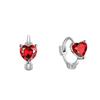 Aretes S925 de plata esterlina microincrustados rojos encantadores para mujer, estilo francés simple versátil de alta calidad, piercing para la oreja, aretes de anillo para el cartílago de la oreja