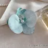 Pinza para el pelo de flor rosa dulce, orquídea mariposa, pinza para el pelo de flor, tocado de flor artificial, pinza lateral, pinza para el pelo de orquídea, accesorio para el pelo