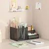 Estante de escritorio A4 de metal para datos, marco de archivos, estante de almacenamiento de archivos multicapa, caja de almacenamiento de carpetas de oficina