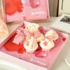 Caja de Regalo Cuadrada para Pastel del Día de San Valentín y el Día de la Madre Taza de Papel para Postre de Pastel Caja de Empaque Portátil Transparente Venta al por Mayor