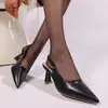 2026 Verano Nuevo Comercio Exterior Tallas Grandes Mujer Casual Cómodo Punta Fina Moda Francesa Ropa Exterior Tacones Altos Talla Única