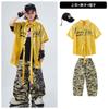 Roupas Hip-Hop Modernas para Crianças Conjunto de Duas Peças de Manga Curta de Verão para Meninos Hip-Hop Street Hip-Hop Roupas de Performance Modernas e Descoladas para Crianças