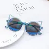 Lindas Gafas de Sol para Niños Estilo Coreano Color Gelatina Dibujo Gatito Niña Foto de Bebé Forma Cóncava Gafas de Sol para Niños