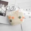 Bolso de paja Yipan para niños, nuevo bolso cruzado estilo coreano primavera/verano, moderno para salidas y decoración exterior, bolso de niña