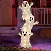 Placa de Metal para Jardim/Quintal de Halloween com Cabeça de Abóbora de Terror - Sinalização Criativa para Exterior Transfronteiriço