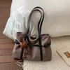Bolsa Retro Maillard Grande Capacidade Feminina Outono Inverno Nova Marrom Fosco Ombro Tote Bag Bolsa de Trabalho Feminina Transfronteiriça