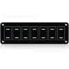 Xinhai Metal Cepillado Luz de Tira Doble Negra Panel de Control de Interruptor de Alimentación para Bus Modificado, Barco con Forma de Yate, RV