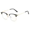 Nuevas gafas de lectura para hombre con filtro de luz azul, moda retro, montura media, gafas de cejas, para mediana edad y mayores, tecnología inteligente negra, gafas HD