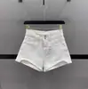 Estilo Americano Chica Atrevida Cintura Alta Estampado de Leopardo Dos Botones Pantalones Cortos de Mezclilla para Mujer Verano Nuevos Pantalones de Pierna Ancha Línea A Adelgazantes Pantalones Cortos Atrevidos