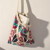 Bolso Tejido Retro Coreano, Sencillo, Moderno, Artístico, Versátil, Gran Capacidad, Bolso Tote para el Trabajo