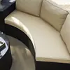 Cojín de Asiento y Respaldo Impermeable para Sofá Curvo de Jardín Transfronterizo Personalizado, Esponja Espesa de Alta Densidad, Cojín de Sofá para Exteriores Resistente al Sol