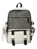 Mochila Anime Estilo Japonês com Bolinhas Doces para Meninas do Ensino Fundamental e Médio para Aula, Biblioteca e Estudo