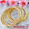 Pulsera de Círculo Delgado, Espiral de Latón Chapado en Oro, Pulsera de Oro con Conservación del Color, Pulsera Espiral Bohemia, Pulsera de Círculo Delgado
