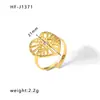 Pendientes Vintage de Lujo Ligero Acero Inoxidable Dorado Diseño de Nicho Anillo Temperamento Estilo Simple de Gama Alta Joyería de Estilo Americano para Mujeres
