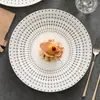 Plato Cerámico de Corazón de Melocotón con Flor Plato de Plato Vajilla de Hotel de Alta Gama Plato para Comida Occidental Plato de Cena Hermoso Plato para el Hogar Nuevo