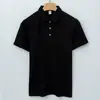 Nova Camisa Polo Simples Masculina Outono 2025 Cor Sólida Manga Curta Moda Urbana Diária Camisa Polo Camiseta Masculina