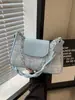 Design de Nicho Moda Casual Bolsa de Axila Feminina 2024 Verão Novo Estilo Bolsa de Ombro Têxtil Versátil Crossbody Pequena Quadrada