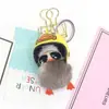 Mini peluche de pollo de pelo de visón súper lindo, colgante de patito de peluche amarillo para bolso, accesorio de teléfono, llavero de pato, venta al por mayor