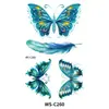 Nuevo Sticker de Tatuaje de Mariposa Impermeable Sudor Niños Lindo Acuarela Dibujo Animado Color Flor Mariposa Sticker Tatuaje Temporal Sticker