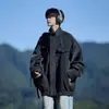 Chaqueta de Cuello Alto de Cuero PU de Alta Gama Americana para Hombres y Mujeres Marca de Moda Scoundrel Fresca Holgada Casual Estilo Pareja Motociclista Chaqueta de Cuero Ropa de Abrigo