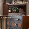 Cómoda Lulin de Madera Maciza Francesa, Gabinete de Almacenamiento Estilo Antiguo, Aparador de Cajones de Diseñador para Sala de Estar Americana