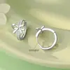 Prata de Lei S999 Agulha de Prata Fivela de Brinco Elegante Laço Zircônia Brincos Doces Elegantes Frescos Fofos Dropshipping