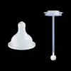 Chupón Universal Simple Elle con Agujero Cruzado de Diámetro Amplio Chupón Transparente Mate Silicona de Grado Alimenticio Dropshipping