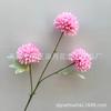Flores Artificiales para Boda y Decoración del Hogar: Crisantemo de 3 Cabezas, Crisantemo Ping Pong de 5 Cabezas, Bola de Cardo de 9 Cabezas