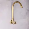 Torneira de Parede de Cobre Estilo Antigo Transfronteiriça, Abertura Rápida de 1/2 Polegada, Água Fria Única, Dobrável, para Uso na Cozinha e ao Ar Livre