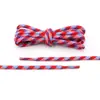 Kulogin Cadarços Trançados de Poliéster Redondos Três Cores 0,45cm Adequados para Tênis, Botas de Caminhada, Tênis "Dad Shoes"