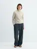 Yutang "Mezcla de Modal y Nylon" Simple Cuello Alto Básico Ropa Interior de Punto Otoño Invierno Suéter de Manga Larga