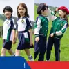 Roupas de jardim para creche Primavera e Outono 2023 novo uniforme escolar primário estilo britânico uniforme de classe infantil uniforme de beisebol de quatro peças