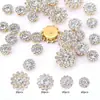 Doble Capa Flor Mezcla de Tamaños Hebilla con Forma de Flor Redonda Girasol Placa Transfronteriza Hebilla de Diamante DIY Costura a Mano Accesorios de Joyería de Diamante Venta al por Mayor