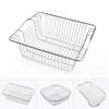 Cesta de drenaje de acero inoxidable para fregadero, rejilla para filtro de agua, para cocina, para verduras, cuencos, estante de almacenamiento