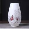 Jingdezhen, pequeño jarrón de cerámica, adornos florales para sala de estar, moderno y sencillo, decoraciones de flores secas para el hogar, botella de porcelana