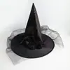Sombreros de Halloween para Niños y Adultos, Sombreros de Bruja de Malla Rosa, Accesorios y Suministros de Cosplay