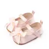 Zapatos de Princesa Estilo Nuevo Zapatos para Bebé con Suela de Goma, Moño y Suelas Antideslizantes para Niños Pequeños