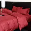 Nuevo juego de cuatro piezas de estilo chino para boda, algodón de fibra larga 100s, funda de edredón jacquard de algodón puro, ropa de cama de dote de boda rojo brillante